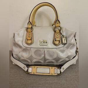 Coach Leather Sateen Op Art Madison Sabrina Bag